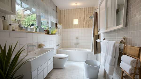 Badezimmer - mit KI erstellt Badezimmer - mit KI erstellt - Einfamilienhaus in 12527 Berlin mit 139m² kaufen