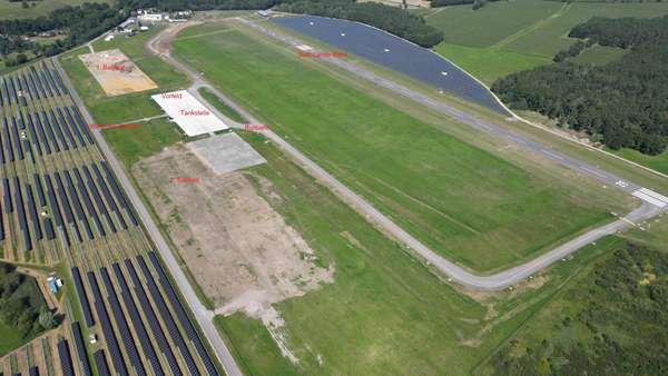 Gewerbeflächen mit Blick aus Süden nach Norden - Grundstück in 03058 Neuhausen mit 70000m² kaufen