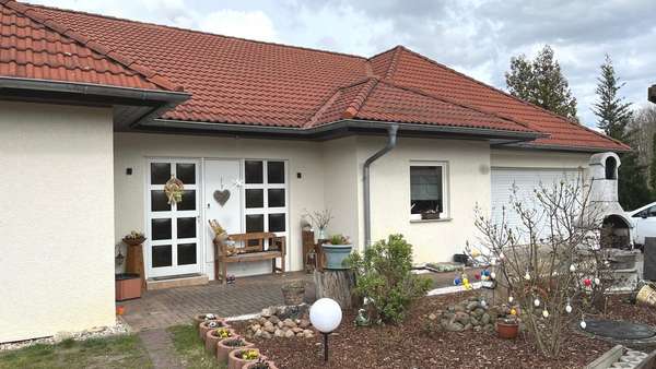 Ansicht im Frühling - Einfamilienhaus in 03058 Neuhausen mit 260m² kaufen