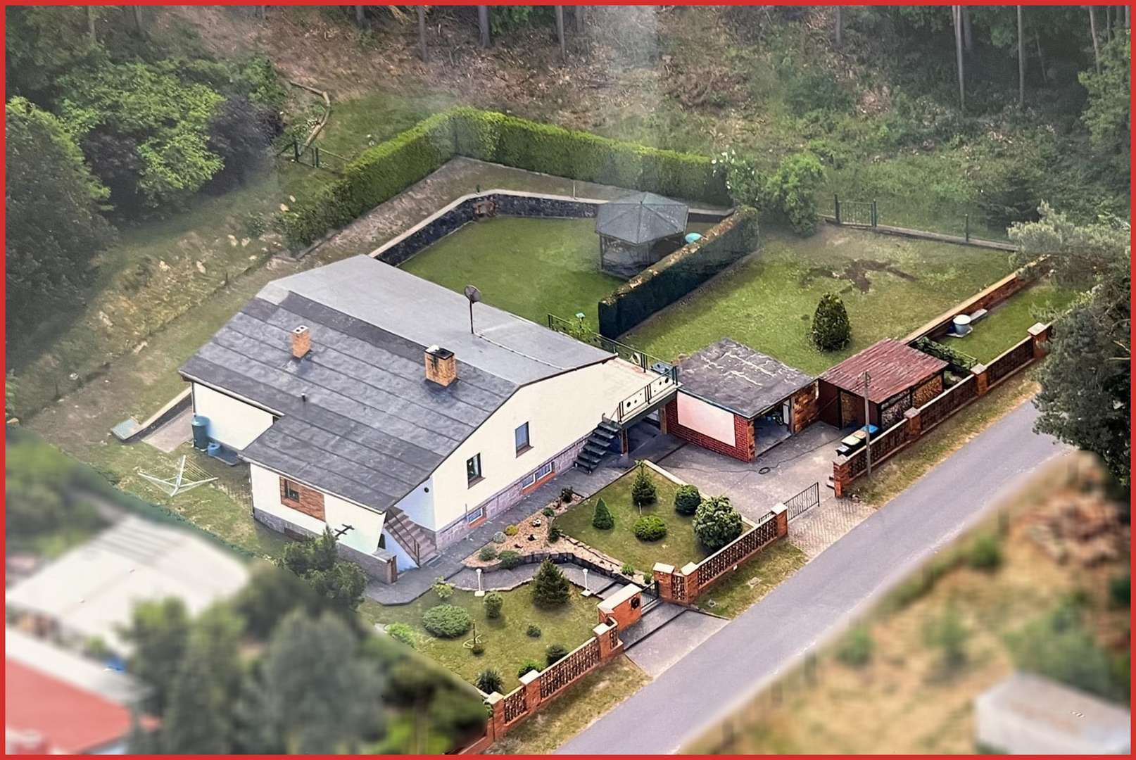Luftbild - Bungalow in 03246 Crinitz mit 124m² kaufen