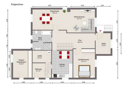 Grundriss Erdgeschoss Grundriss Erdgeschoss - Einfamilienhaus in 15926 Heideblick mit 180m² kaufen