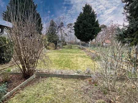 Blick in den Garten - Doppelhaushälfte in 04924 Bad Liebenwerda mit 116m² kaufen