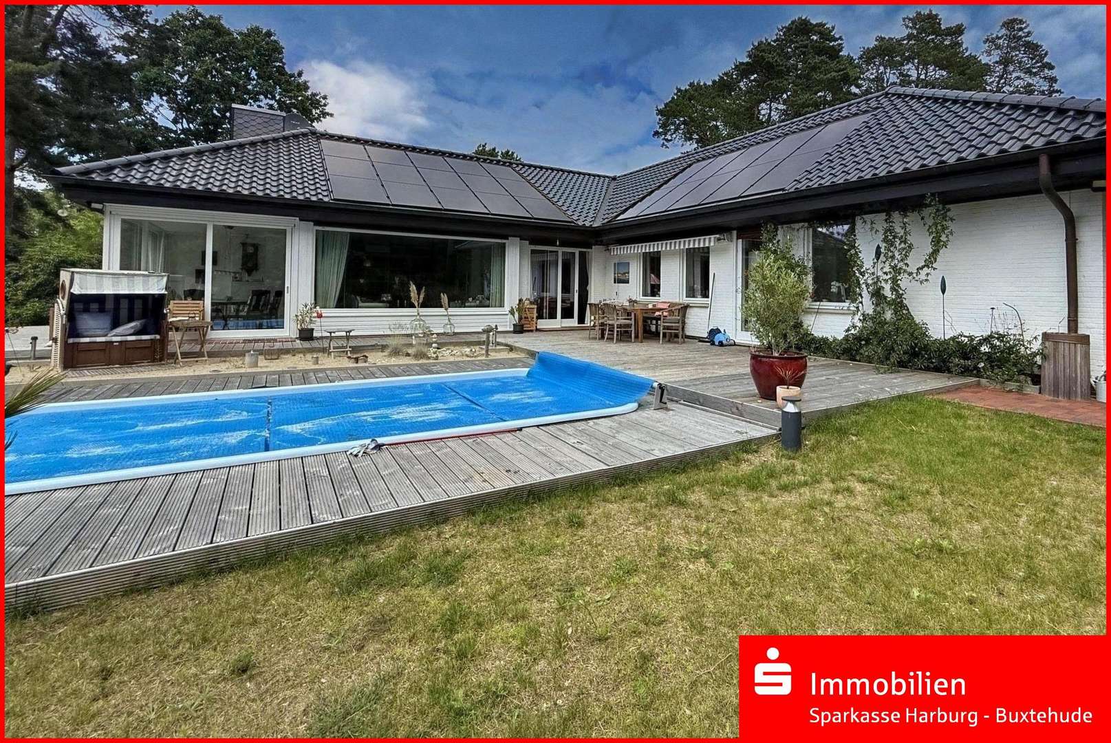Terrasse mit Pool - Einfamilienhaus in 21220 Seevetal mit 316m² kaufen