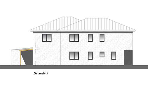 Ostansicht - Doppelhaushälfte in 21255 Tostedt mit 121m² kaufen