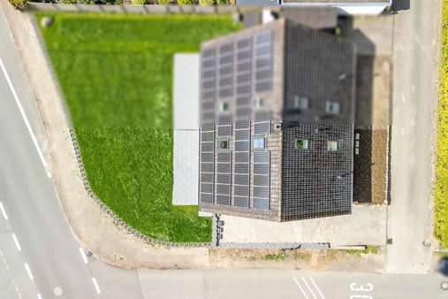 Luftbildaufnahme - Doppelhaushälfte in 24881 Nübel mit 109m² kaufen