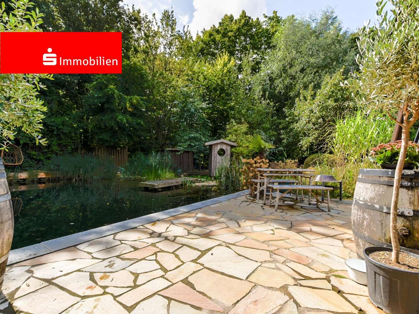 Haus 2a - Terrasse und Badeteich - Zweifamilienhaus in 24107 Kiel mit 340m² kaufen