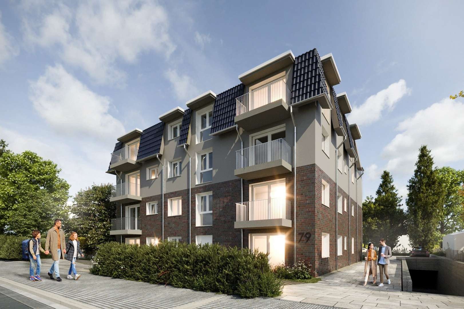 Straßenansicht - Etagenwohnung in 22848 Norderstedt mit 80m² kaufen