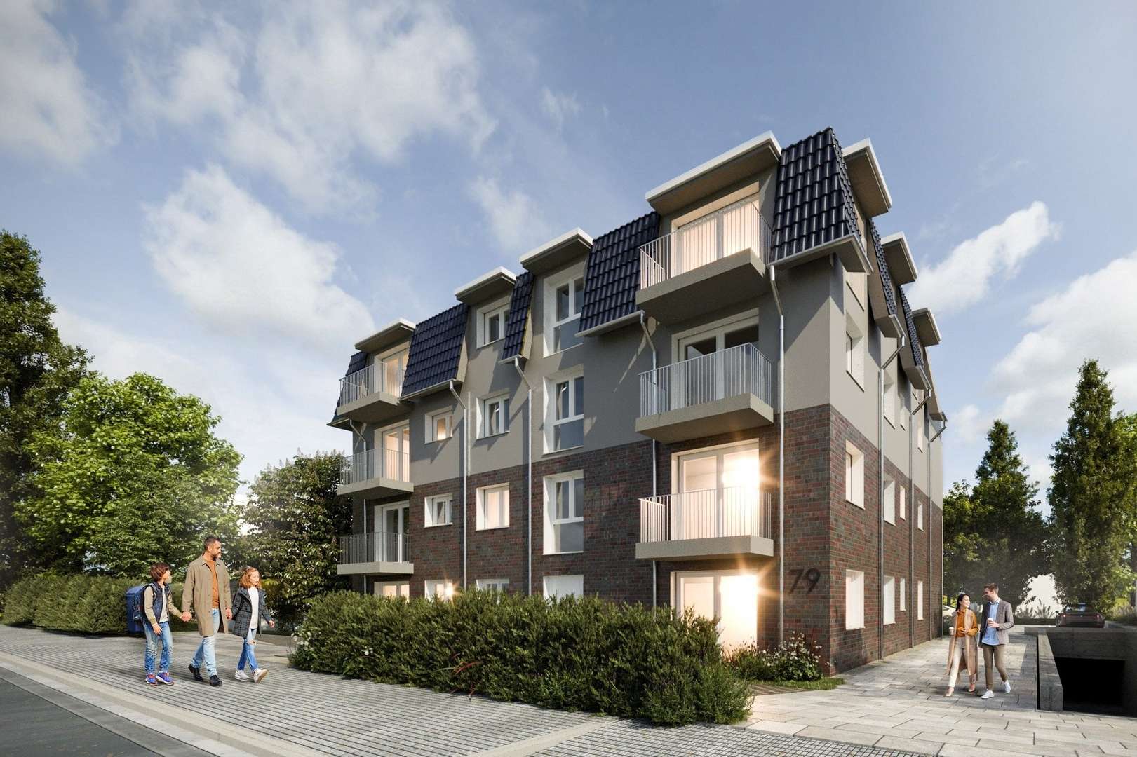 Straßenansicht - Dachgeschosswohnung in 22848 Norderstedt mit 76m² kaufen