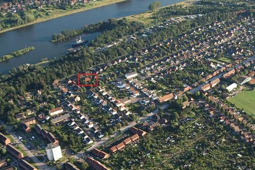 Luftaufnahme - Doppelhaushälfte in 24768 Rendsburg mit 112m² kaufen