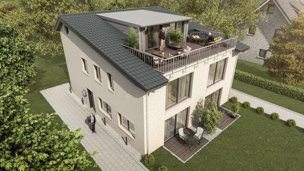 Animation mit gelbem Kinker - Doppelhaushälfte in 24376 Kappeln mit 110m² günstig kaufen