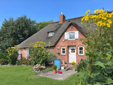 Reetdachanwesen mit Einliegerwohnung auf Eiderstedt.
Ideal für Naturliebhaber und Pferdefreunde.