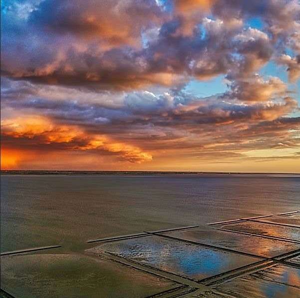 Wattenmeer Sonnenuntergang