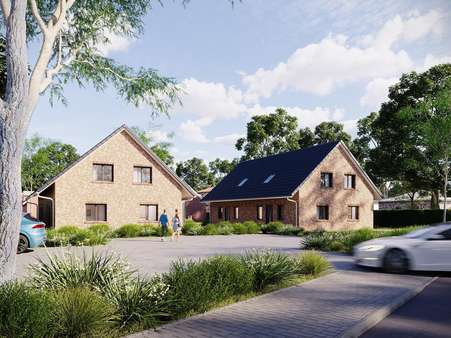 Hausansicht von der Straße -  in 25920 Stedesand mit 452m² mieten