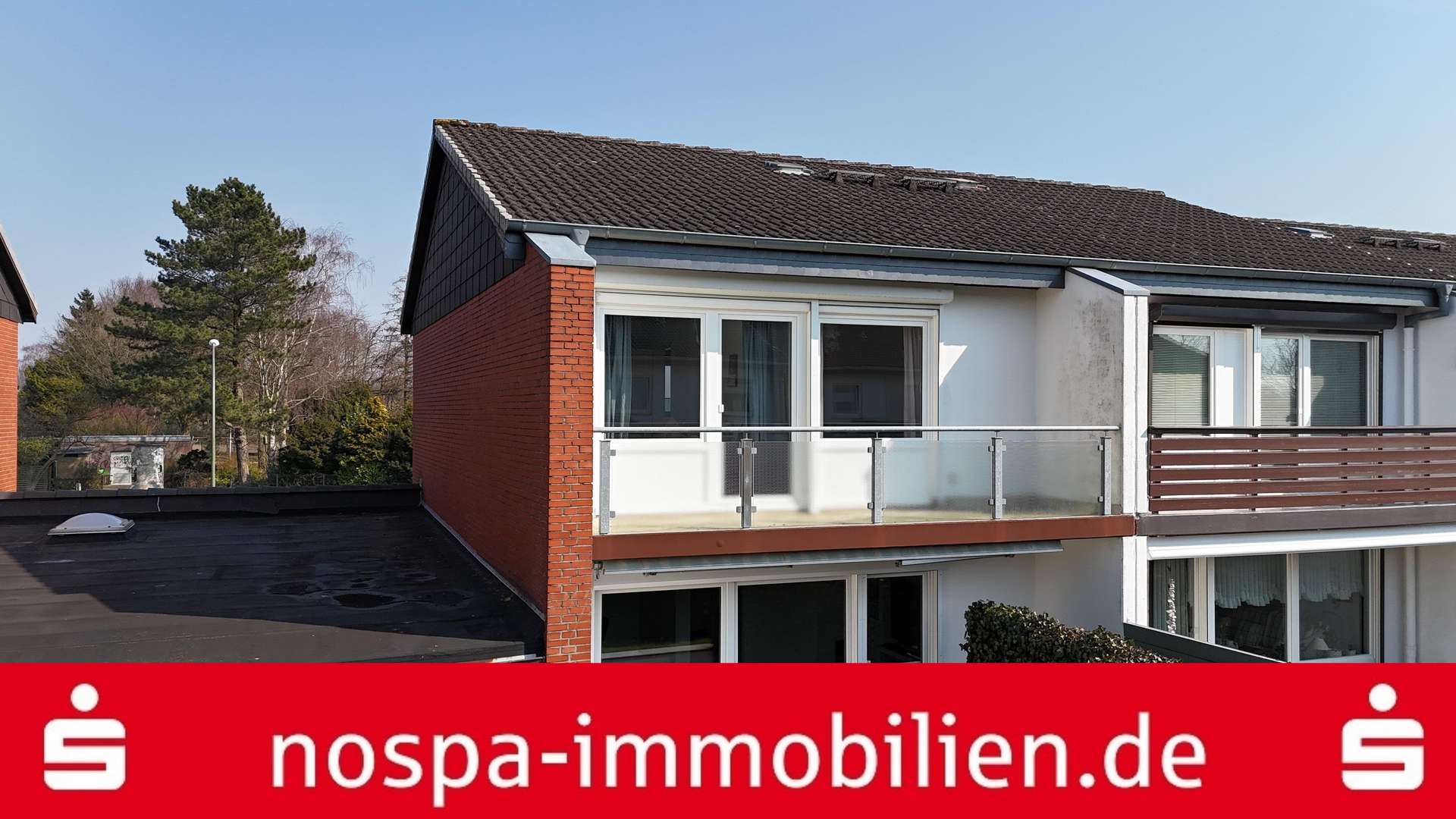 Ansicht Balkon - Reihenendhaus in 24943 Flensburg mit 103m² kaufen