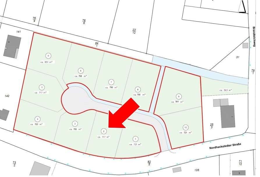 2 - Grundstück in 24969 Lindewitt mit 717m² kaufen