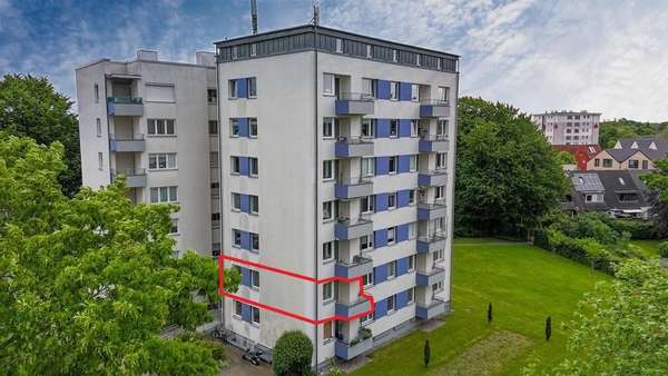 Drohnenbild Drohnenbild - Etagenwohnung in 24944 Flensburg mit 57m² kaufen