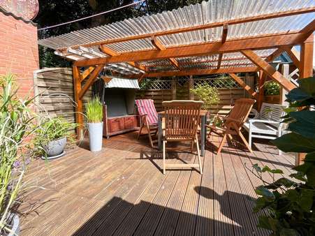 Überdachte Terrasse - Stadthaus in 25840 Friedrichstadt mit 84m² kaufen