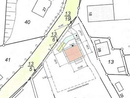 Ausschnitt aus dem pos. Bauvorbescheid Ausschnitt aus dem pos. Bauvorbescheid - Grundstück in 24992 Janneby mit 1000m² kaufen