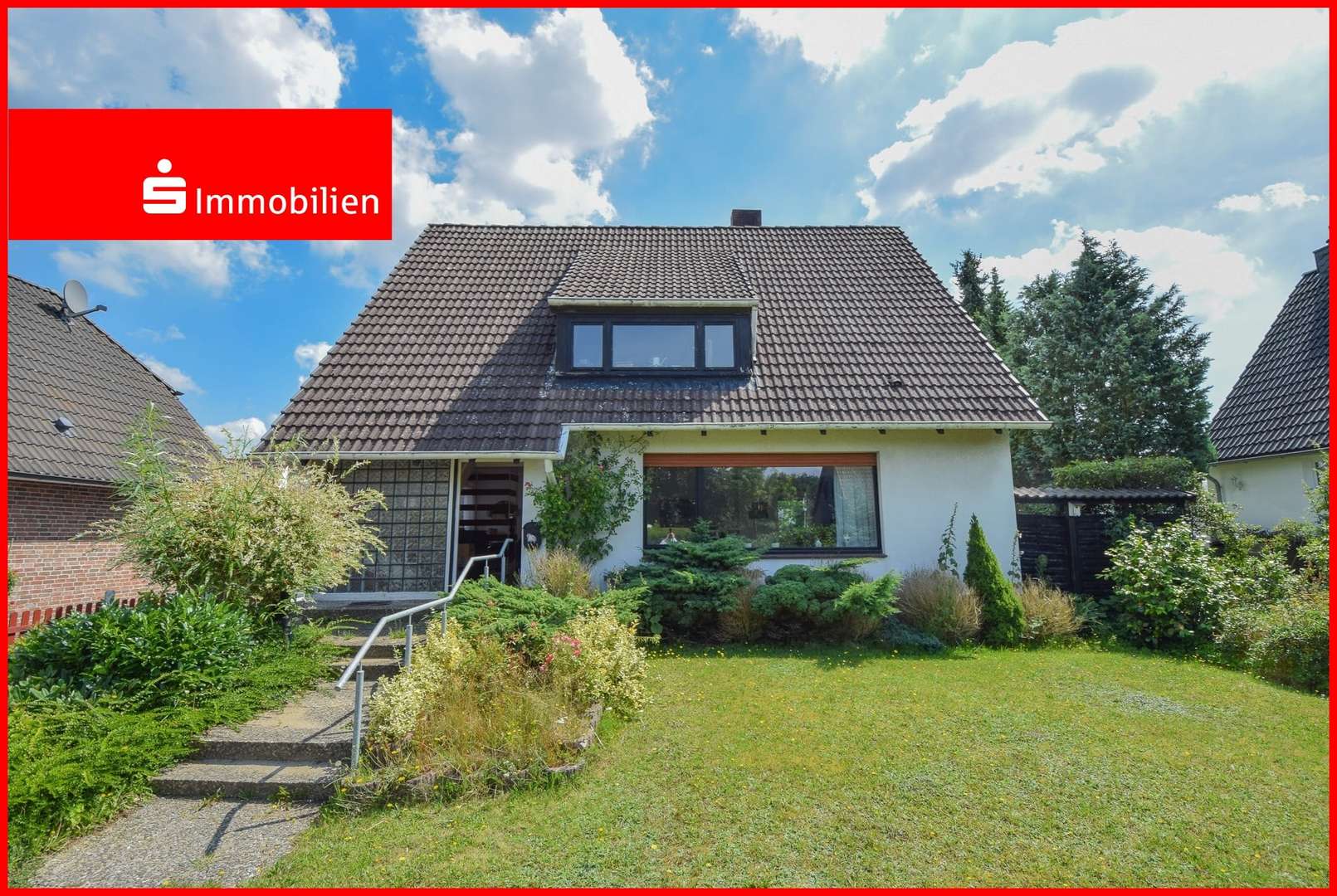 Zentrale Frontansicht. - Einfamilienhaus in 25488 Holm mit 132m² kaufen