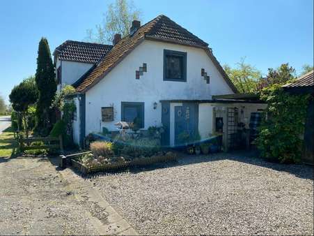 Seitenansicht mit Auffahrt - Einfamilienhaus in 25554 Neuendorf-Sachsenbande mit 154m² kaufen