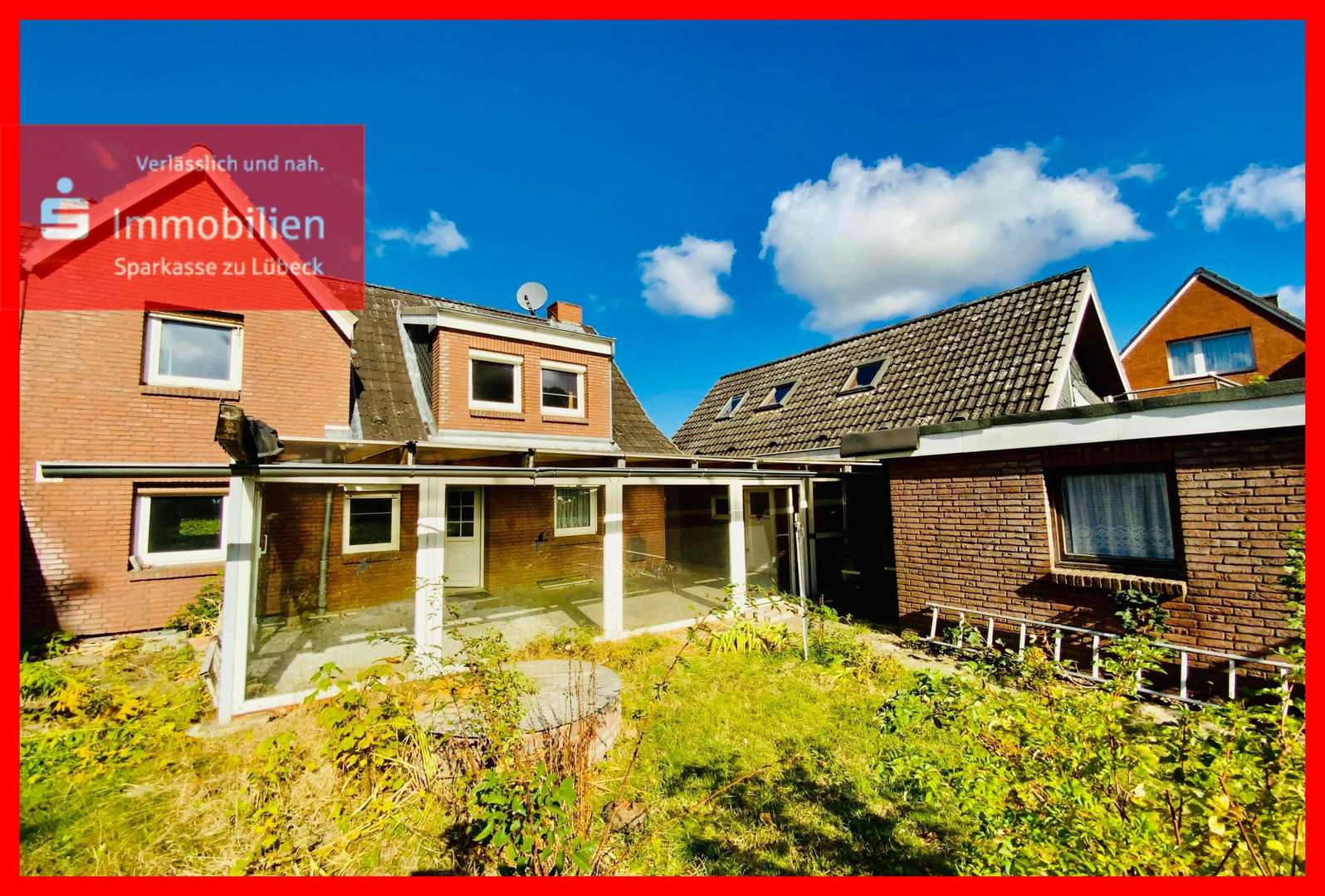 Rückansicht - Doppelhaushälfte in 23569 Lübeck mit 104m² günstig kaufen