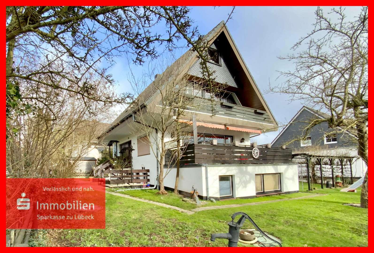 Ansicht vom Garten - Einfamilienhaus in 23570 Lübeck mit 148m² kaufen
