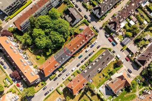 Drohnenansicht Drohnenansicht - Etagenwohnung in 23556 Lübeck mit 53m² kaufen