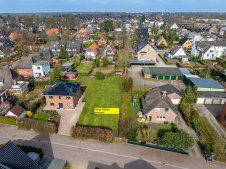Luftaufnahme ohne Altbau - Grundstück in 22850 Norderstedt mit 671m² kaufen