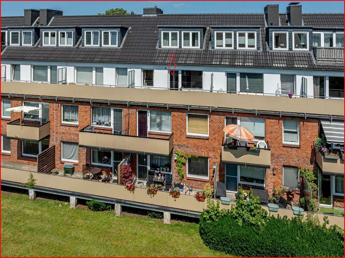 Rückansicht Rückansicht - Etagenwohnung in 22844 Norderstedt mit 54m² kaufen