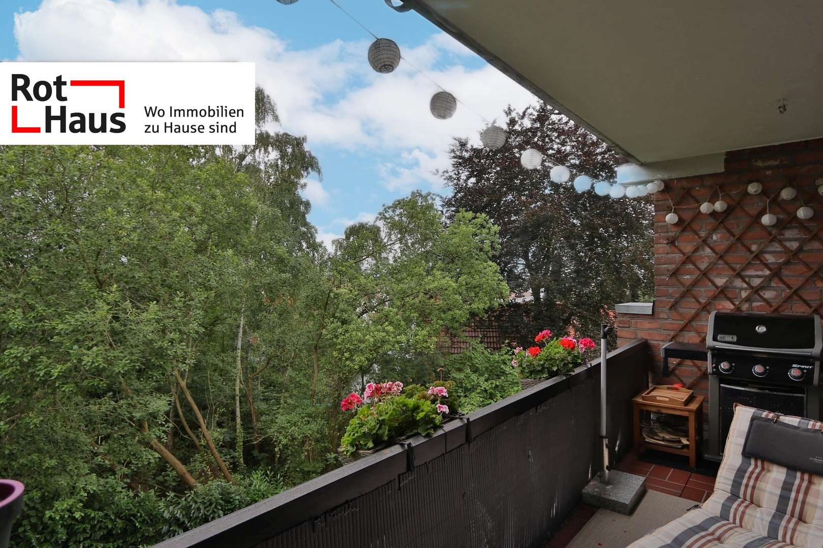 Blick vom Balkon ins Grüne - Etagenwohnung in 21502 Geesthacht mit 95m² kaufen