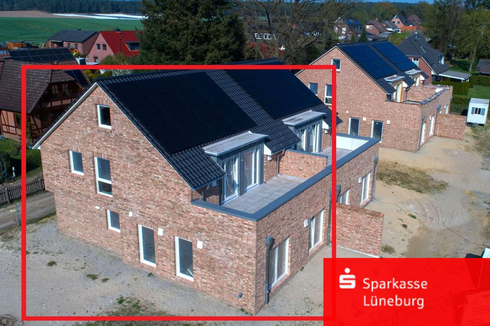 Hausansicht auf Dachterrasse - Doppelhaushälfte in 21442 Toppenstedt mit 161m² kaufen