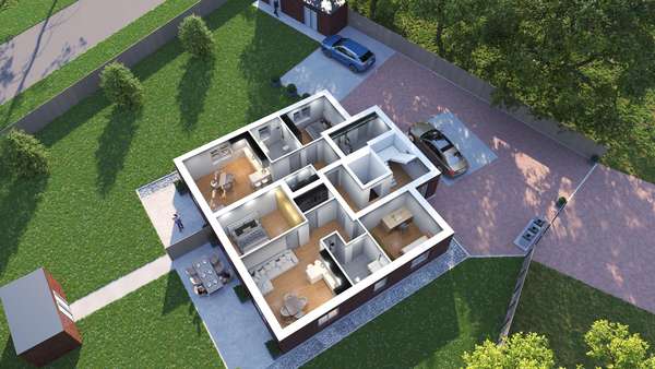 Geschossgrundriss -ohne Gewähr- Geschossgrundriss -ohne Gewähr- - Erdgeschosswohnung in 27639 Wurster Nordseeküste mit 81m² kaufen