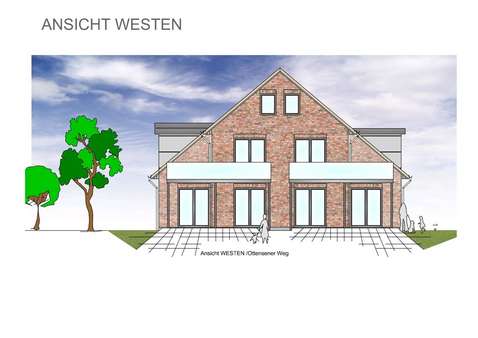 Ansicht Westen - Erdgeschosswohnung in 21614 Buxtehude mit 81m² kaufen