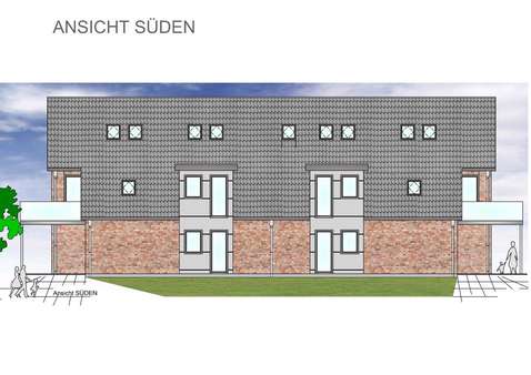 Ansicht Süden - Dachgeschosswohnung in 21614 Buxtehude mit 83m² günstig kaufen