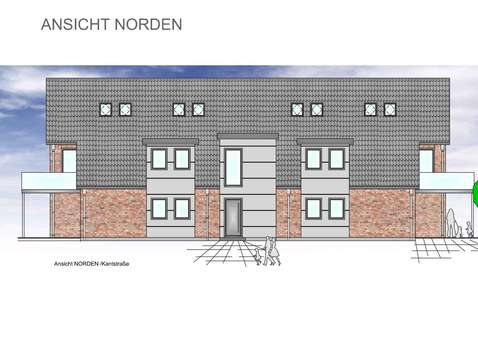 Ansicht Norden - Dachgeschosswohnung in 21614 Buxtehude mit 95m² günstig kaufen