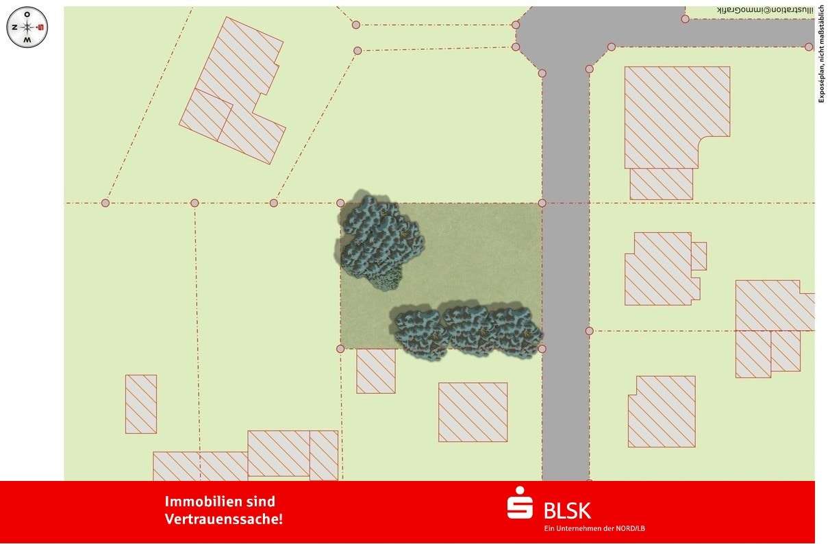 Lageplan - Grundstück in 38159 Vechelde mit 573m² kaufen