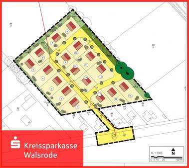 Bebauungsvorschlag - Grundstück in 29664 Walsrode mit 1393m² kaufen