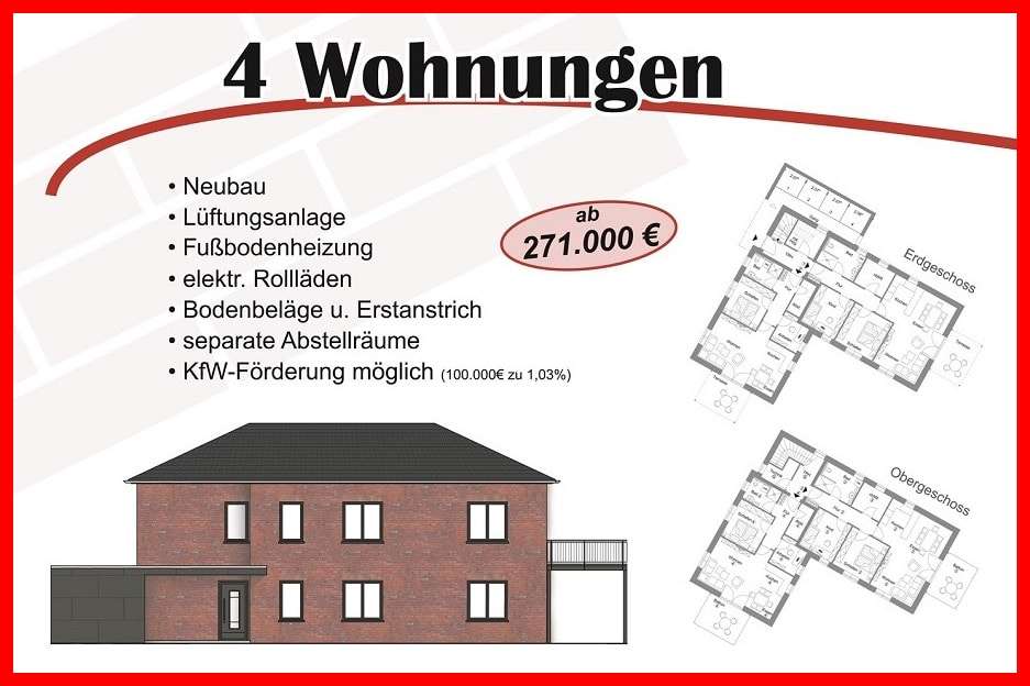 null - Erdgeschosswohnung in 28857 Syke mit 72m² kaufen