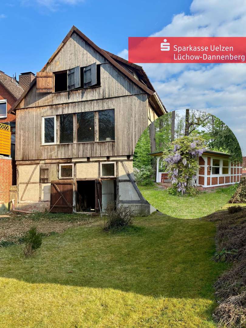 Fachwerkschaune Ansicht aus dem Garten - Haus in 29525 Uelzen mit 230m² kaufen