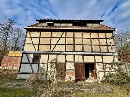 **Bieterverfahren** einmalige Chance - Wassergrundstück mit Fachwerkscheune in Top-Wohnlage