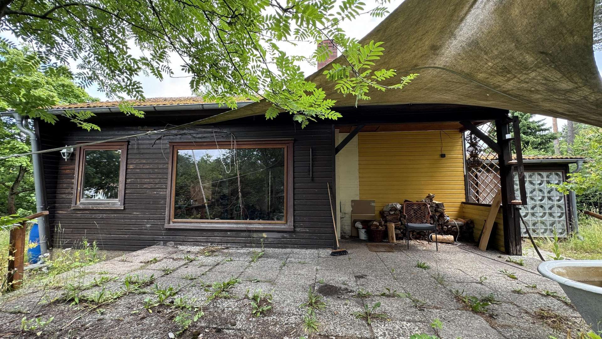 Blick von der Terrasse Blick von der Terrasse - Einfamilienhaus in 29475 Gorleben mit 56m² kaufen