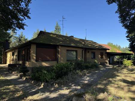 Seitenansicht vom Vorgarten - Einfamilienhaus in 29493 Schnackenburg mit 153m² kaufen