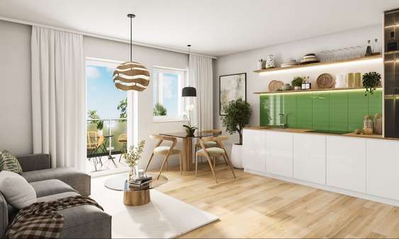 Wohnen und Kochen (Abb. ähnl.) - Erdgeschosswohnung in 31195 Lamspringe mit 57m² kaufen