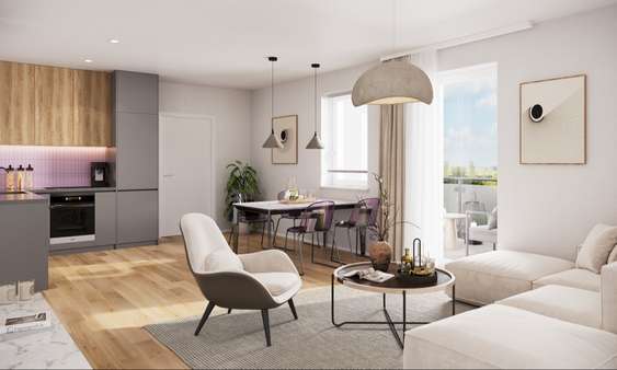Wohnen und Kochen (Abb. ähnl.) - Etagenwohnung in 31195 Lamspringe mit 76m² kaufen