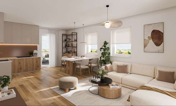 Wohnen und Kochen (Abb. ähnl.) - Dachgeschosswohnung in 31195 Lamspringe mit 87m² kaufen