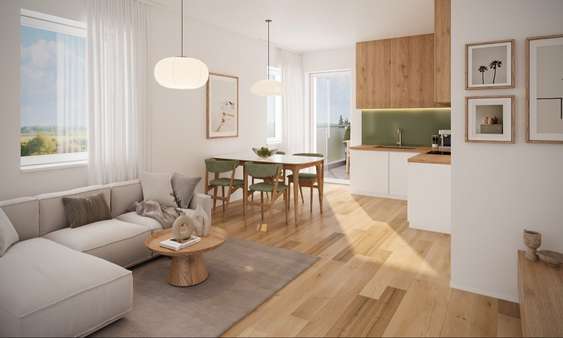 Wohnen und Kochen (Abb. ähnl.) - Penthouse-Wohnung in 31195 Lamspringe mit 77m² kaufen