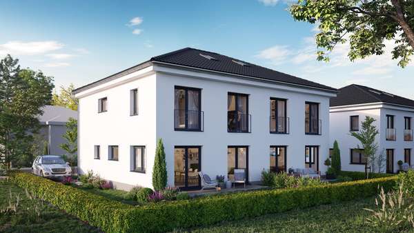 Gartenansicht - Doppelhaushälfte in 31139 Hildesheim mit 131m² günstig kaufen