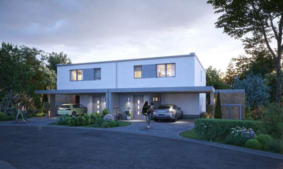 Außenvisualisierung - Doppelhaushälfte in 31199 Diekholzen mit 128m² kaufen