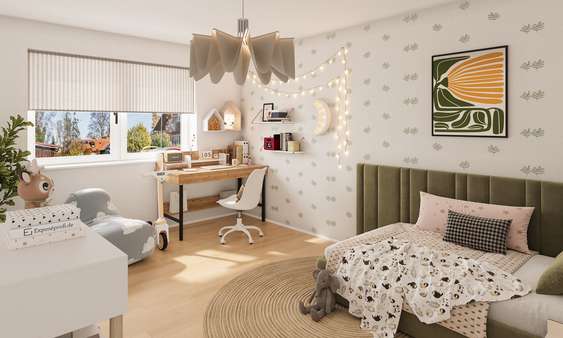 Visualisierung Kinderzimmer (OG) - Doppelhaushälfte in 31199 Diekholzen mit 128m² kaufen