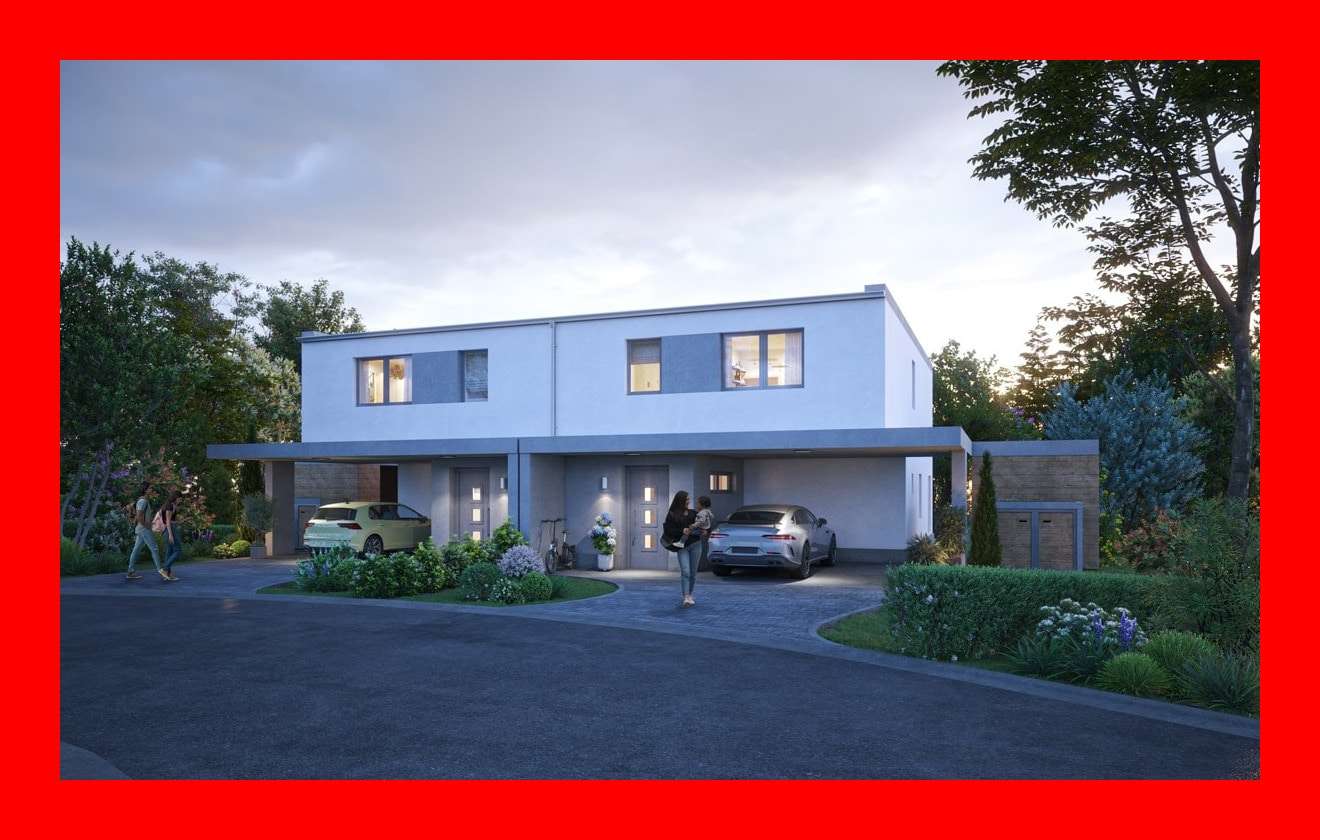 Außenvisualisierung Hausansicht Außenvisualisierung Hausansicht - Doppelhaushälfte in 31199 Diekholzen mit 128m² kaufen